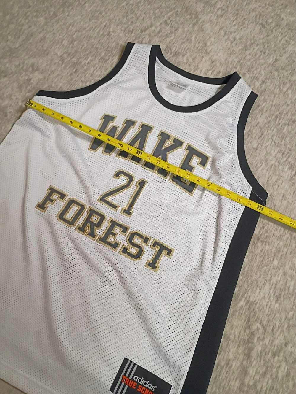 Tim Duncan Wake Forest Demon Deacons Adidas Jersey True School Sewn Men XL 52
